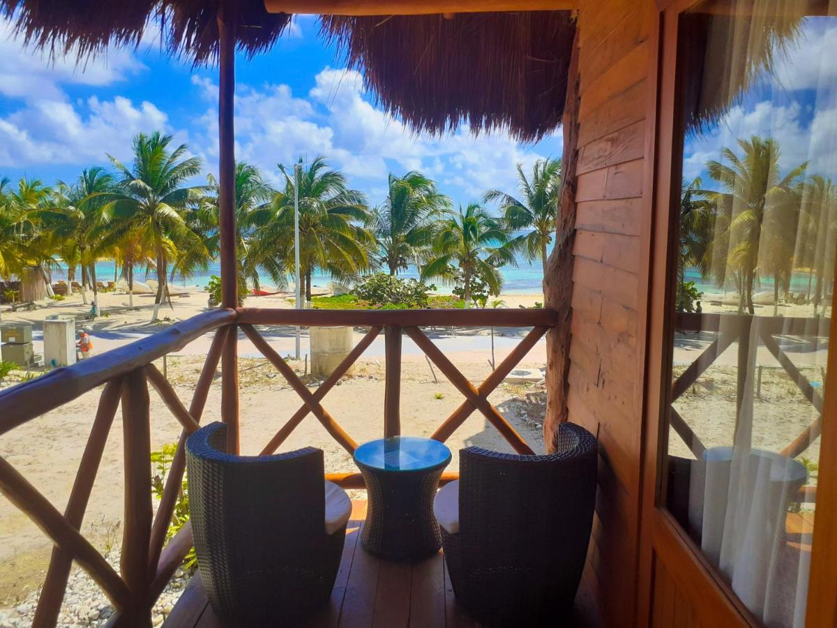 Palmeras De Mahahual Cabanas Luaran gambar